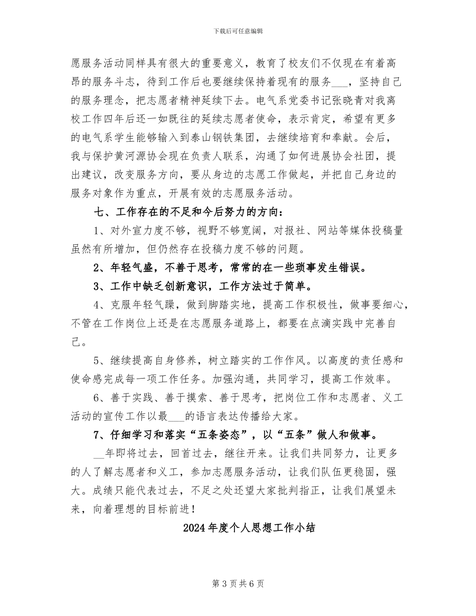 2024年度个人志愿服务工作总结_第3页