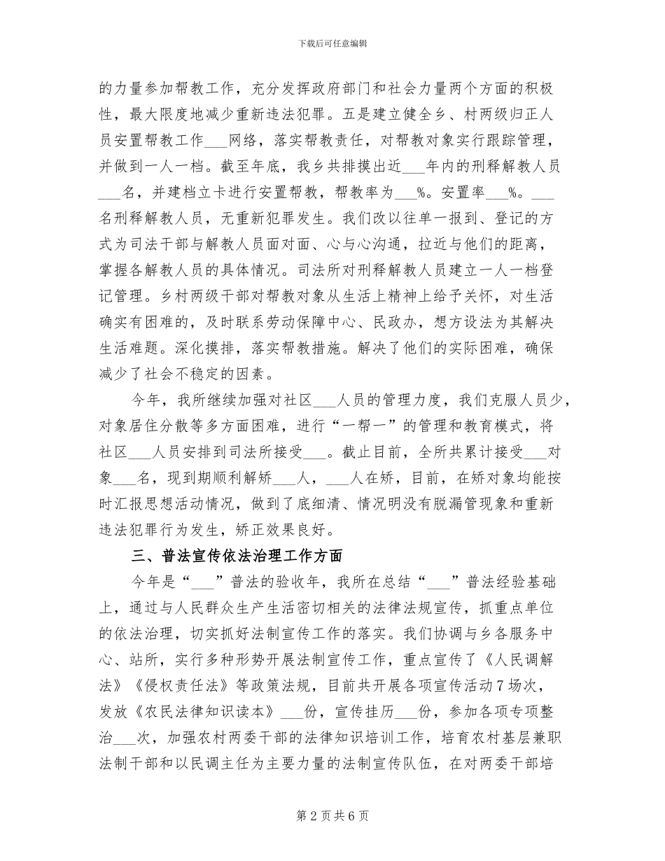 2024年度司法年度工作总结_第2页
