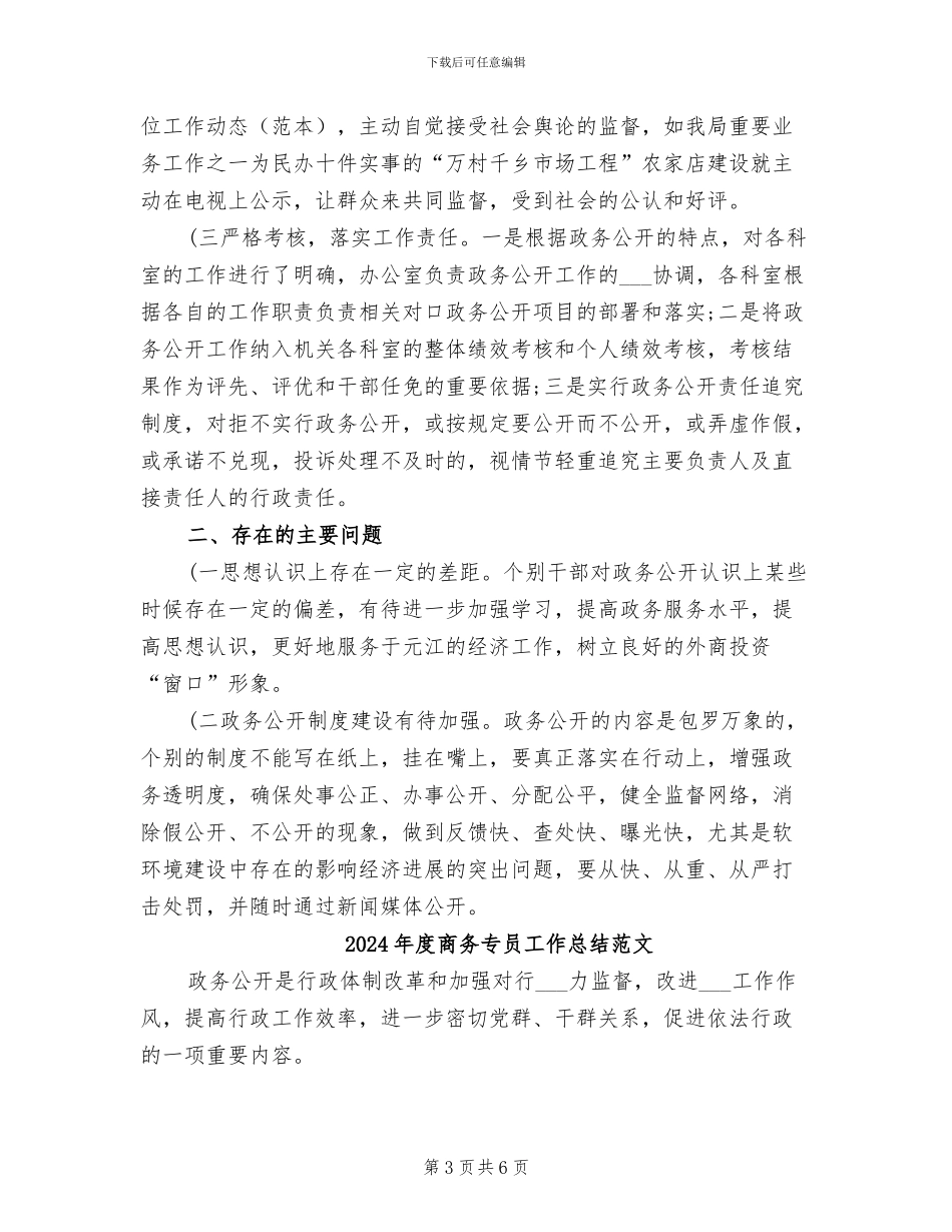 2024年度商务专员工作总结_第3页