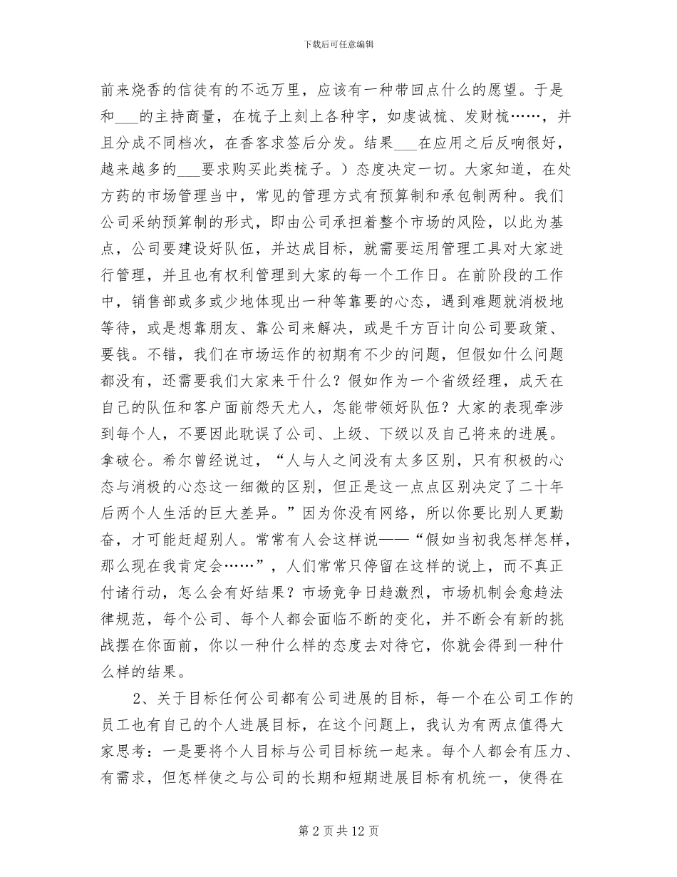 2024年度营销总监销售工作总结_第2页