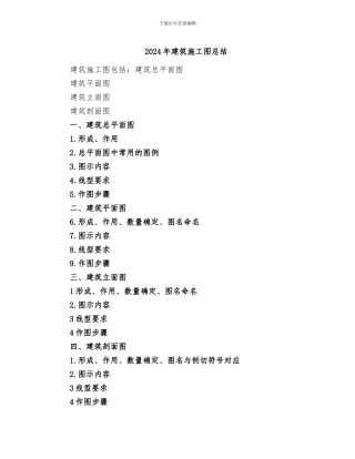 2024年建筑施工图总结