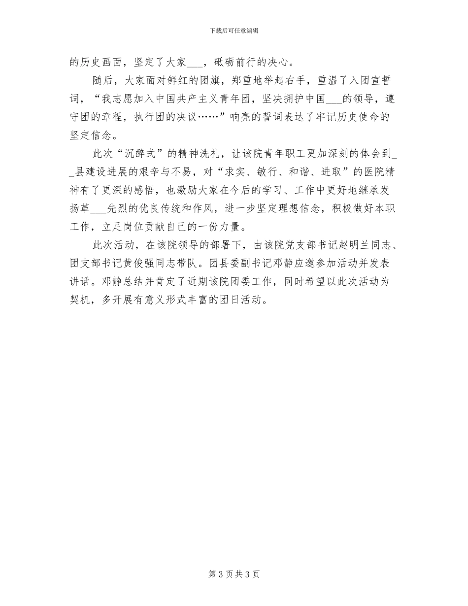 2024年开展团日主题活动的总结三_第3页