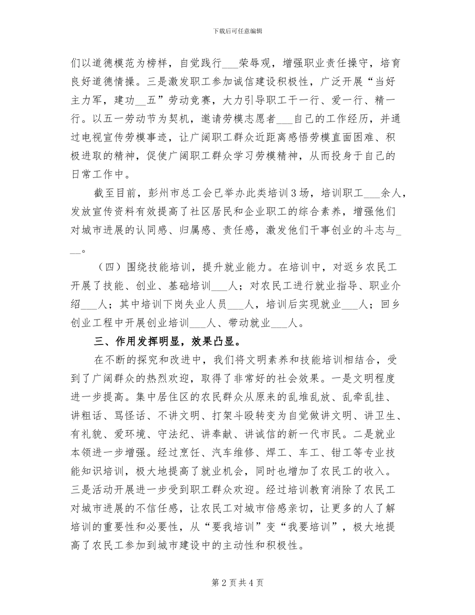 2024年开展新市民素质教育工作的总结_第2页