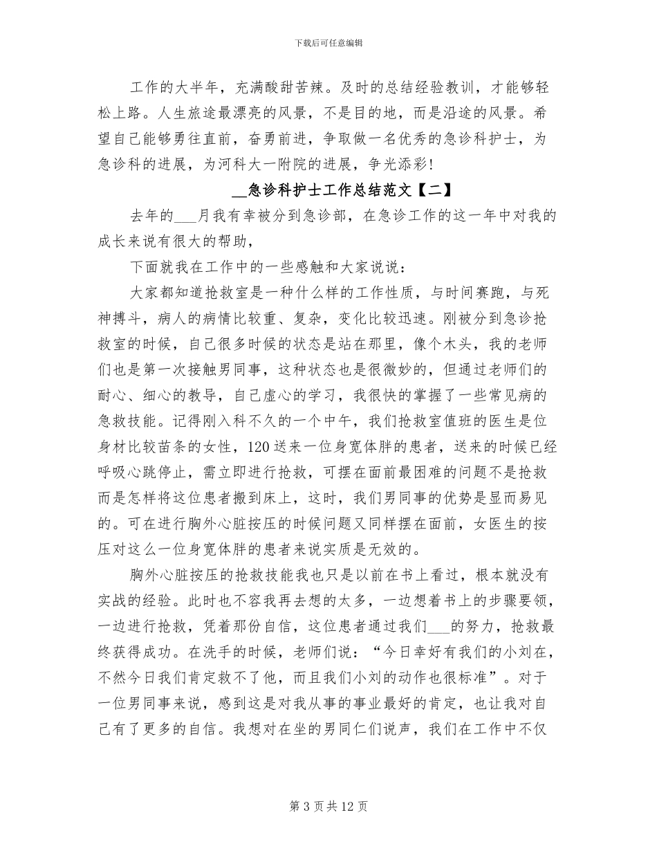 2024年急诊科护士工作总结范文_第3页