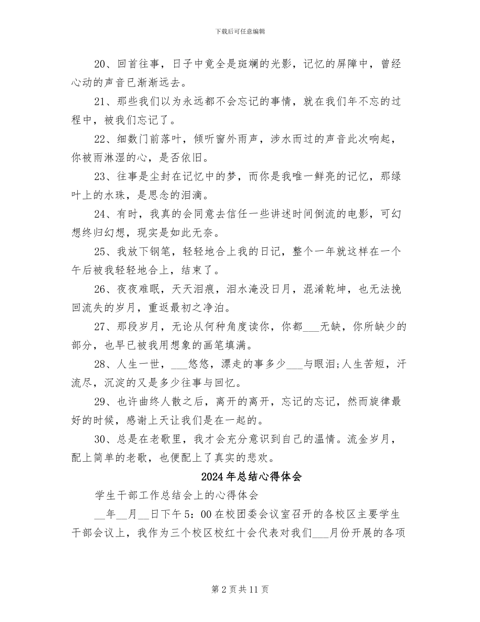 2024年总结形容时间过了很久的句子_第2页