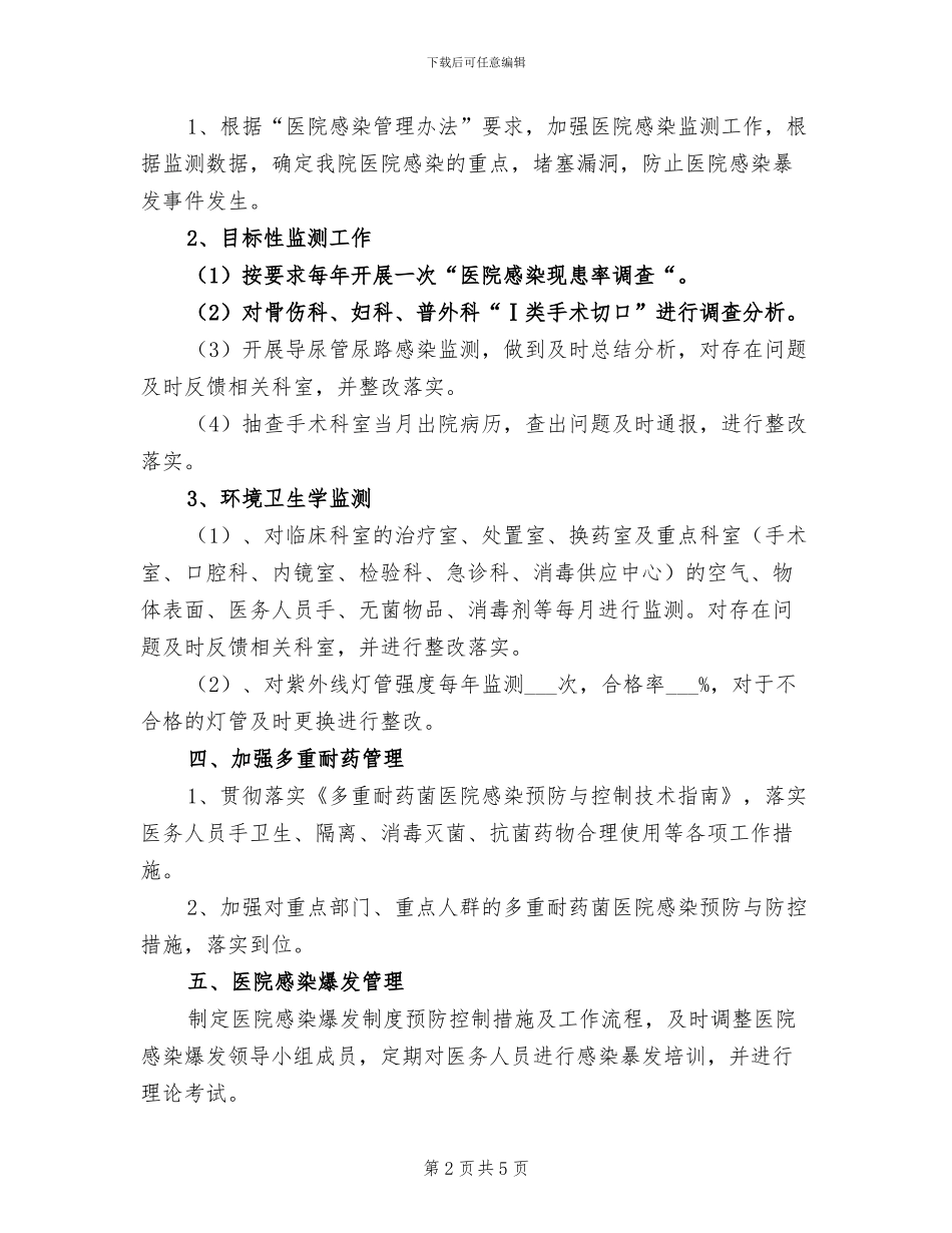 2024年感控科本周工作总结范文_第2页