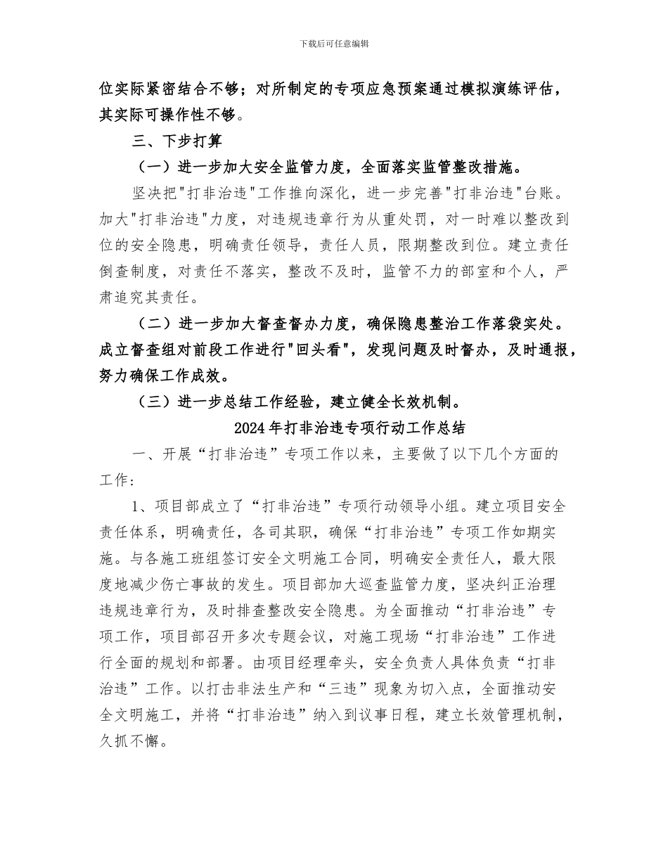 2024年打非治违专项整治工作总结_第3页
