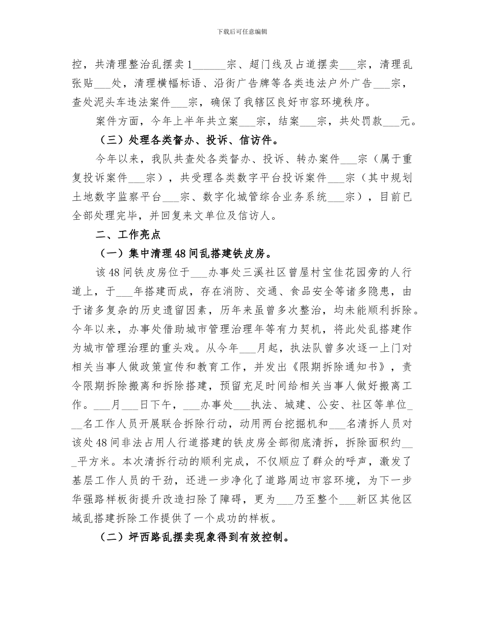 2024年执法队半年工作总结_第2页