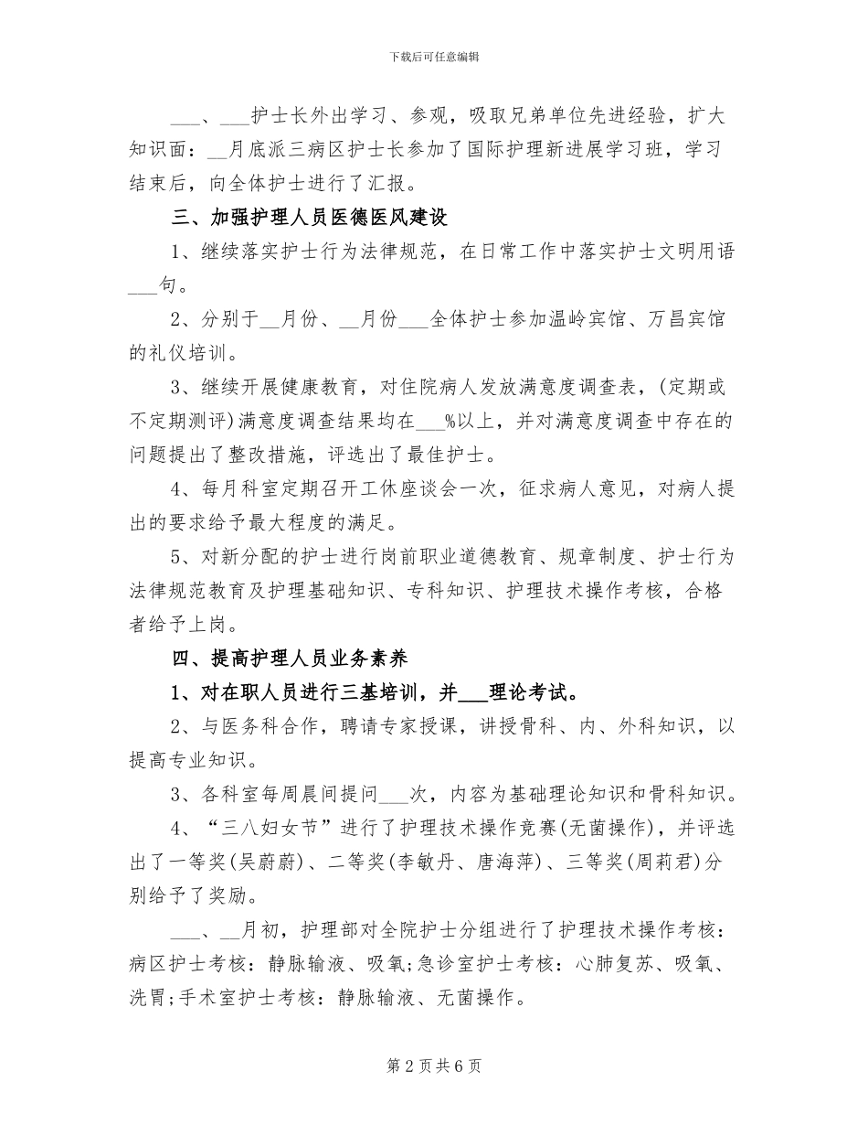 2024年护士个人工作总结报告_第2页