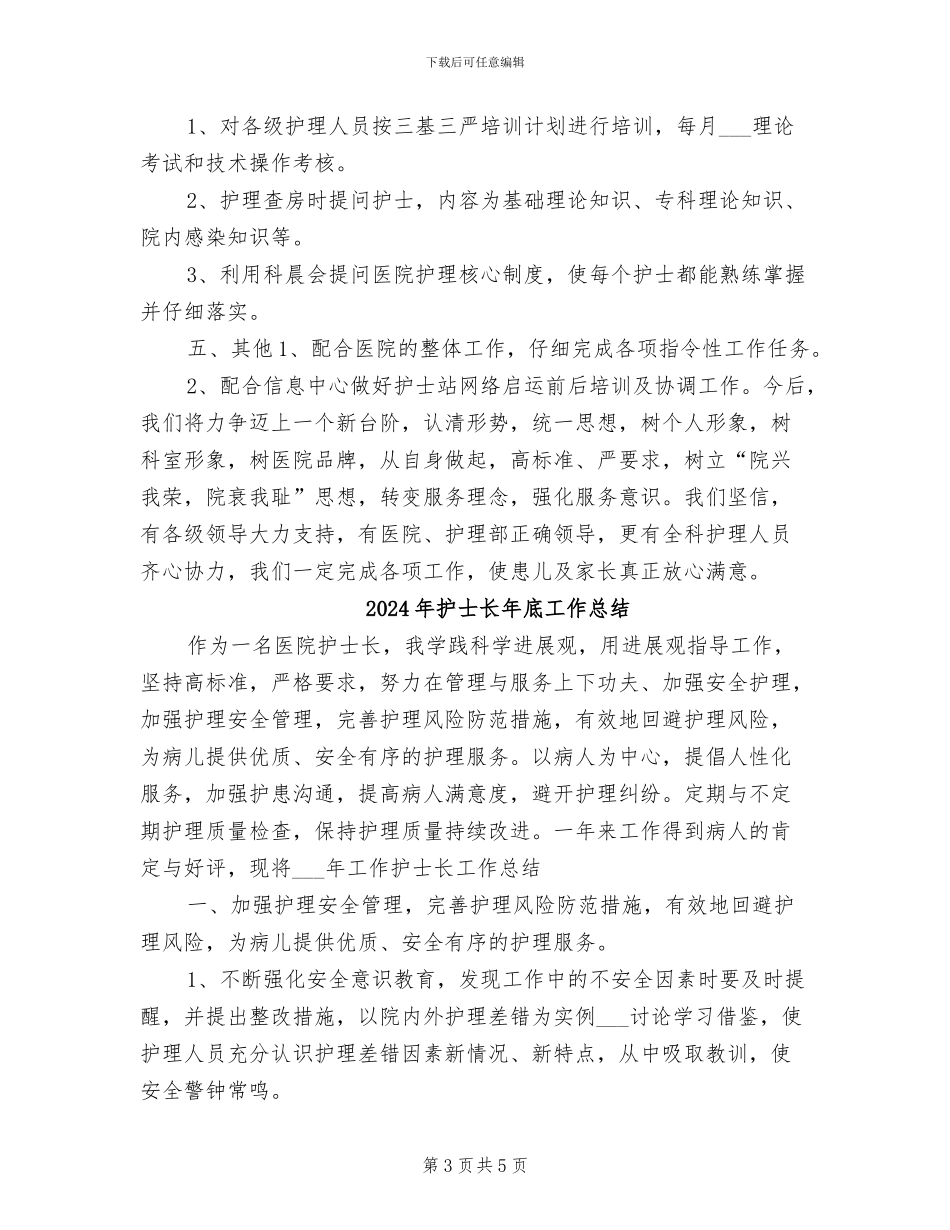 2024年护士长年底个人护理总结报告范文_第3页