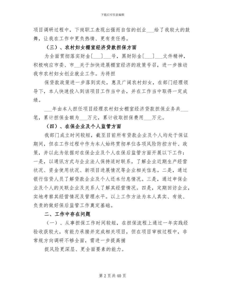 2024年担保公司出纳工作总结_第2页