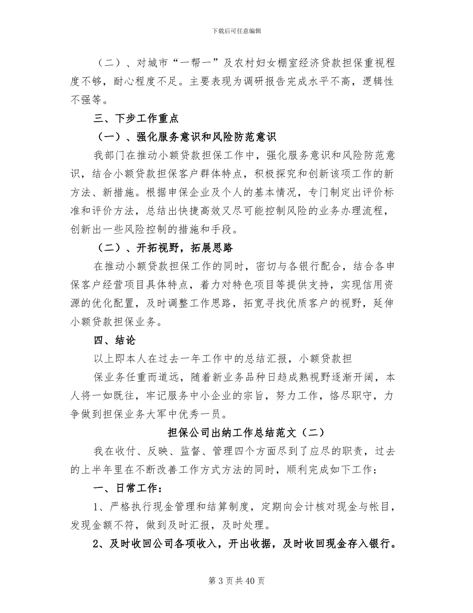2024年担保公司出纳工作总结_第3页