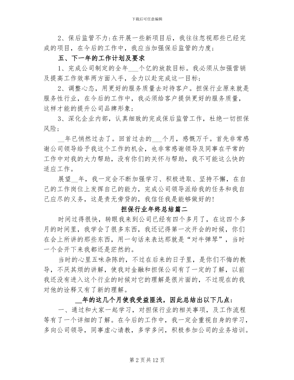 2024年担保行业年终总结_第2页