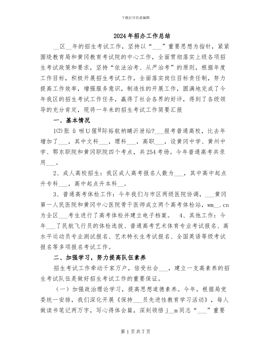 2024年招办工作总结_第1页