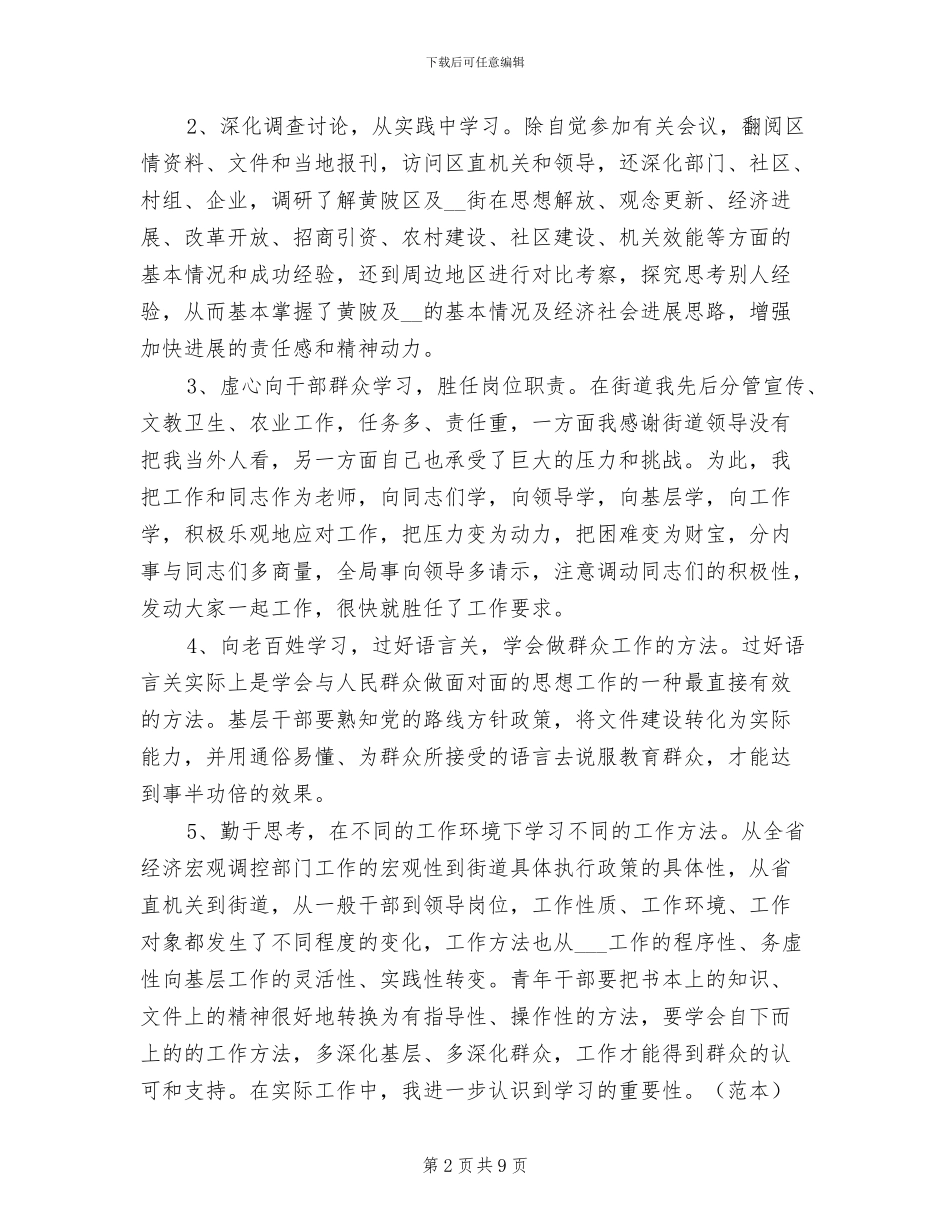 2024年挂职锻炼工作总结范文_第2页
