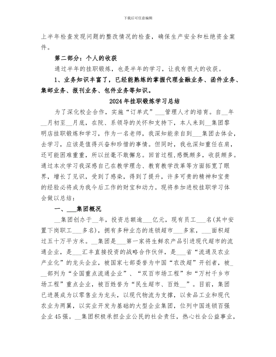 2024年挂职锻炼半年总结_第3页