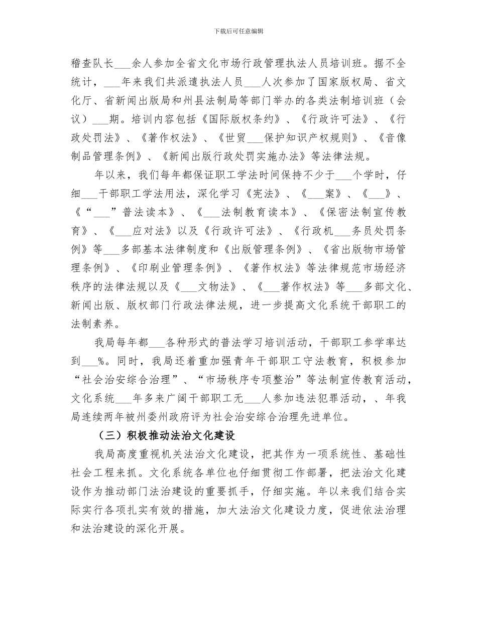 2024年文化局依法治理健全总结_第3页