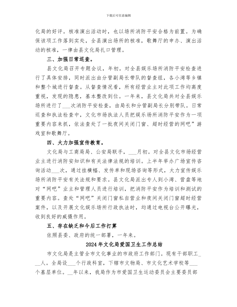 2024年文化局消防整治工作总结_第2页