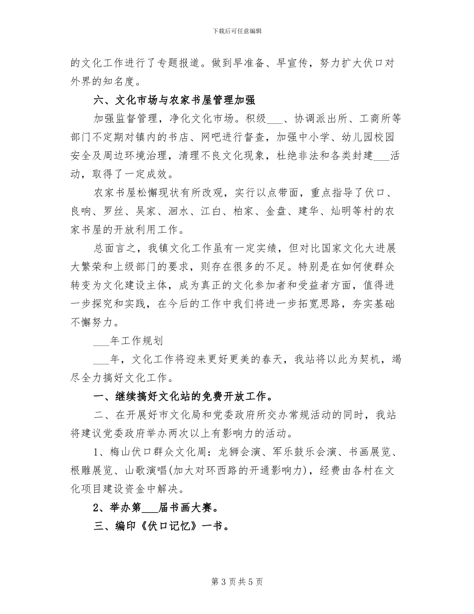 2024年文化站工作总结范文_第3页