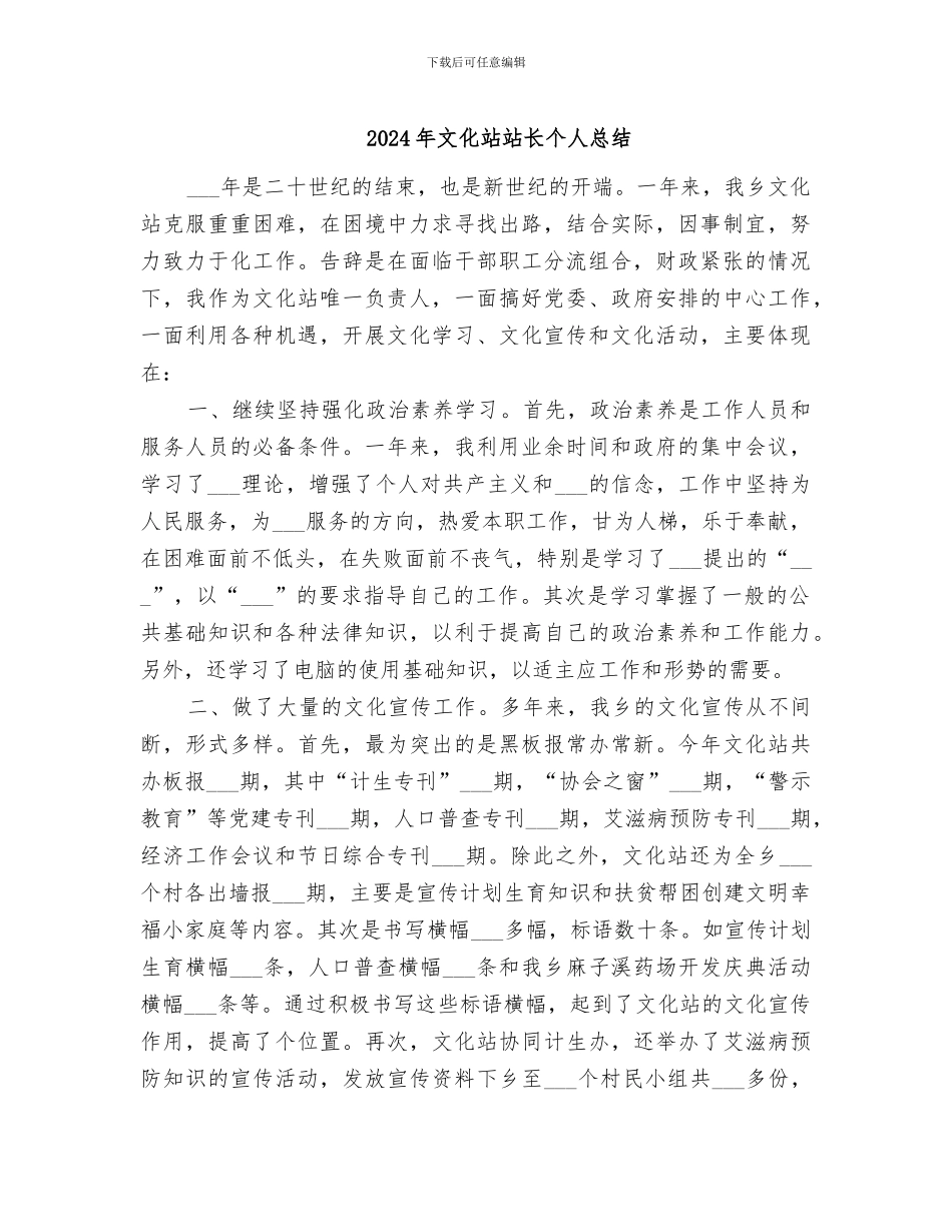 2024年文化站站长个人总结_第1页