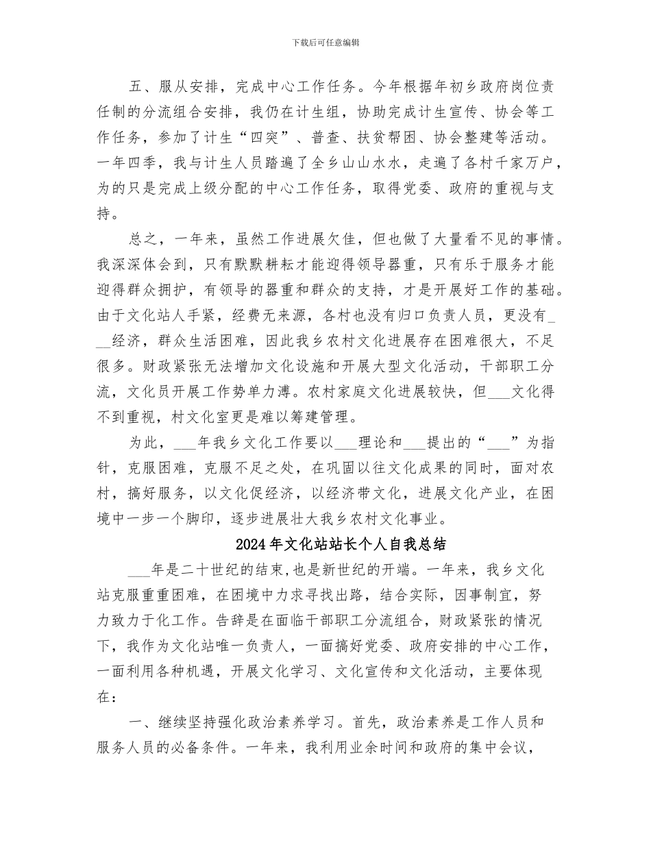 2024年文化站站长个人总结_第3页