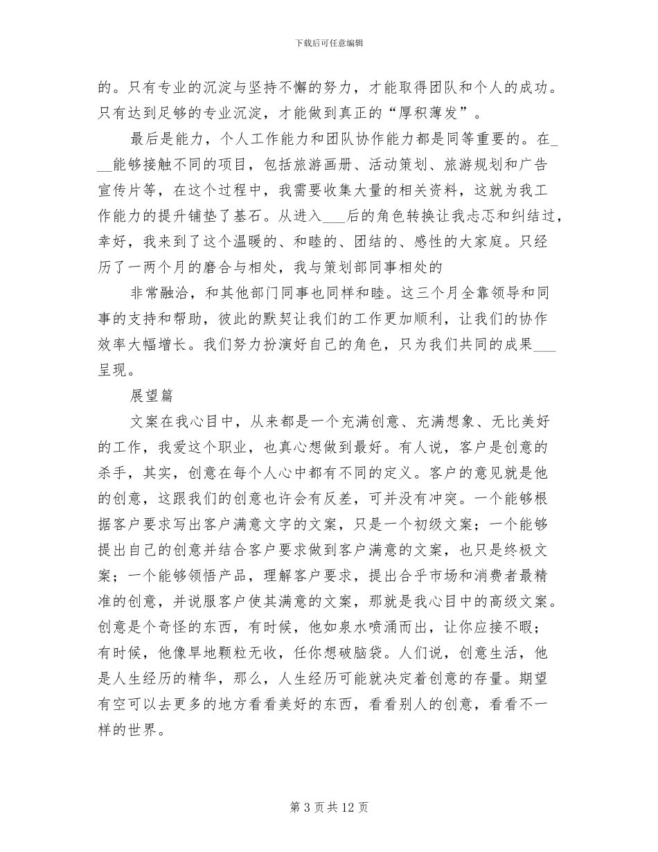 2024年文案月工作总结_第3页