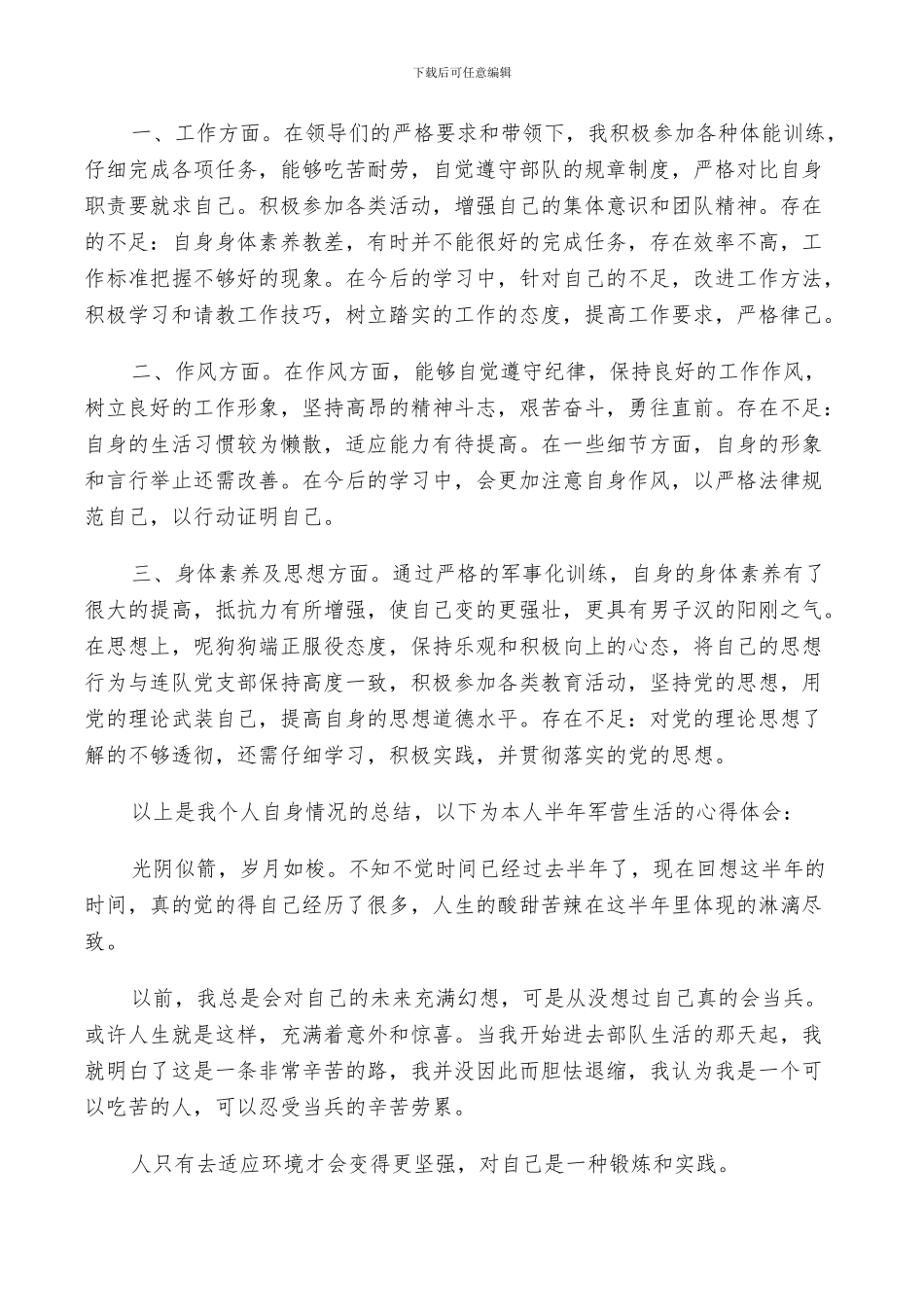 2024年新兵个人总结范文_第2页