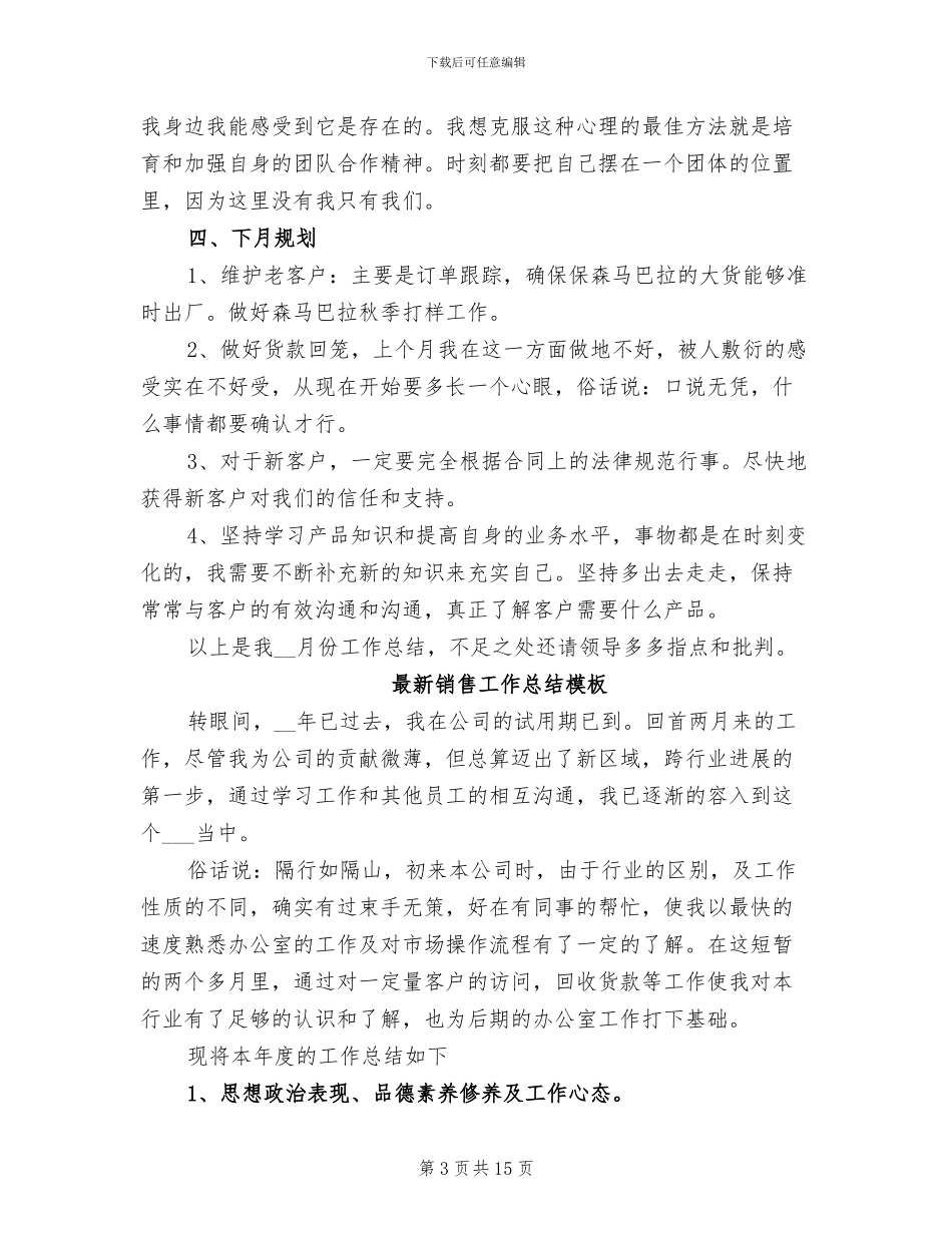 2024年新销售工作总结模板_第3页