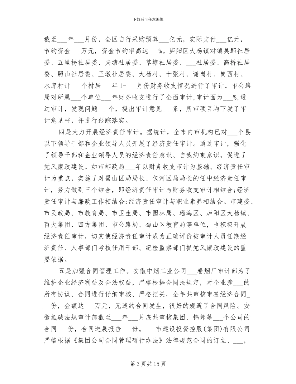 2024年最新内部审计工作总结报告_第3页