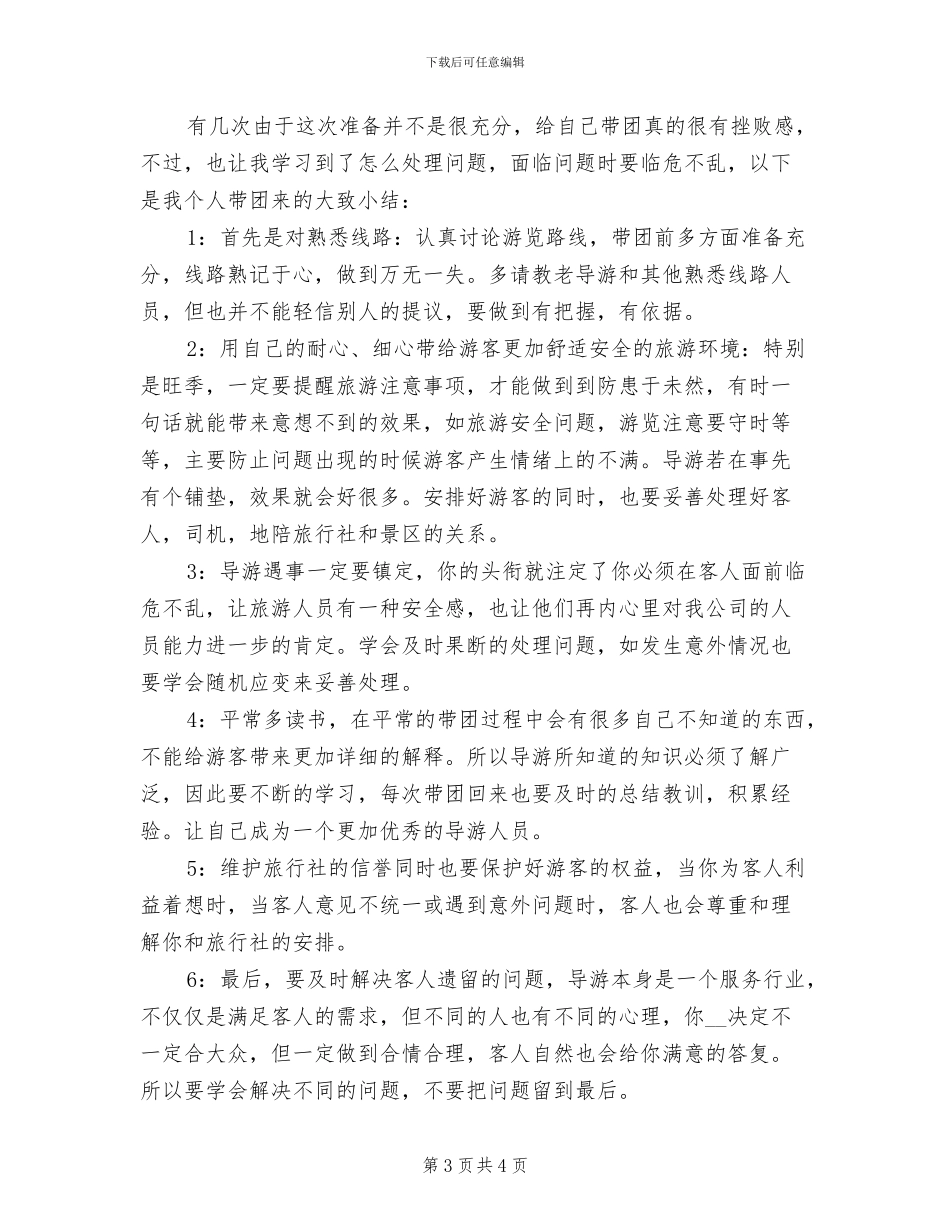 2024年最新导游个人年度总结例_第3页