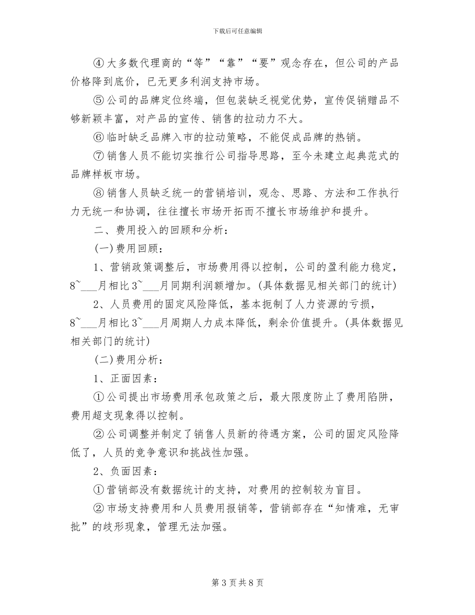 2024年最新营销总监年终工作总结两_第3页