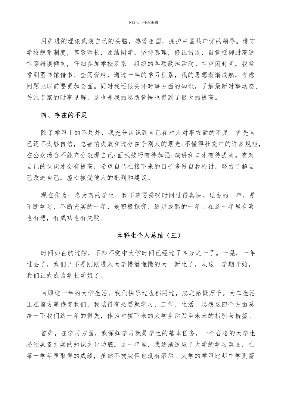 2024年本科生毕业个人自我总结_第3页
