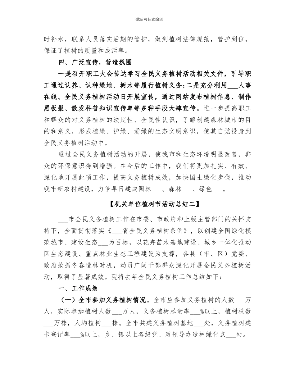 2024年机关单位植树节活动总结范文_第2页