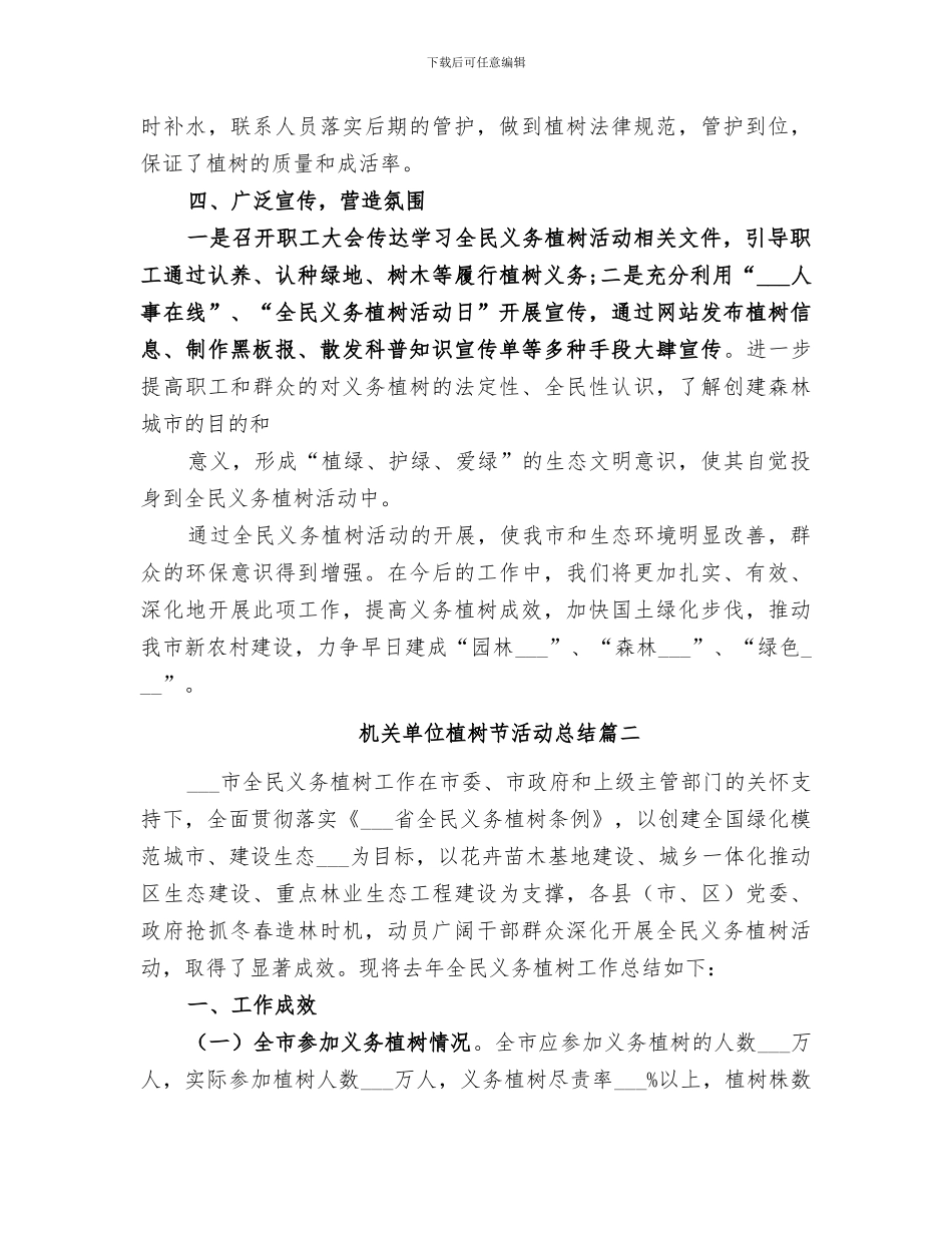 2024年机关植树节活动总结范文_第2页