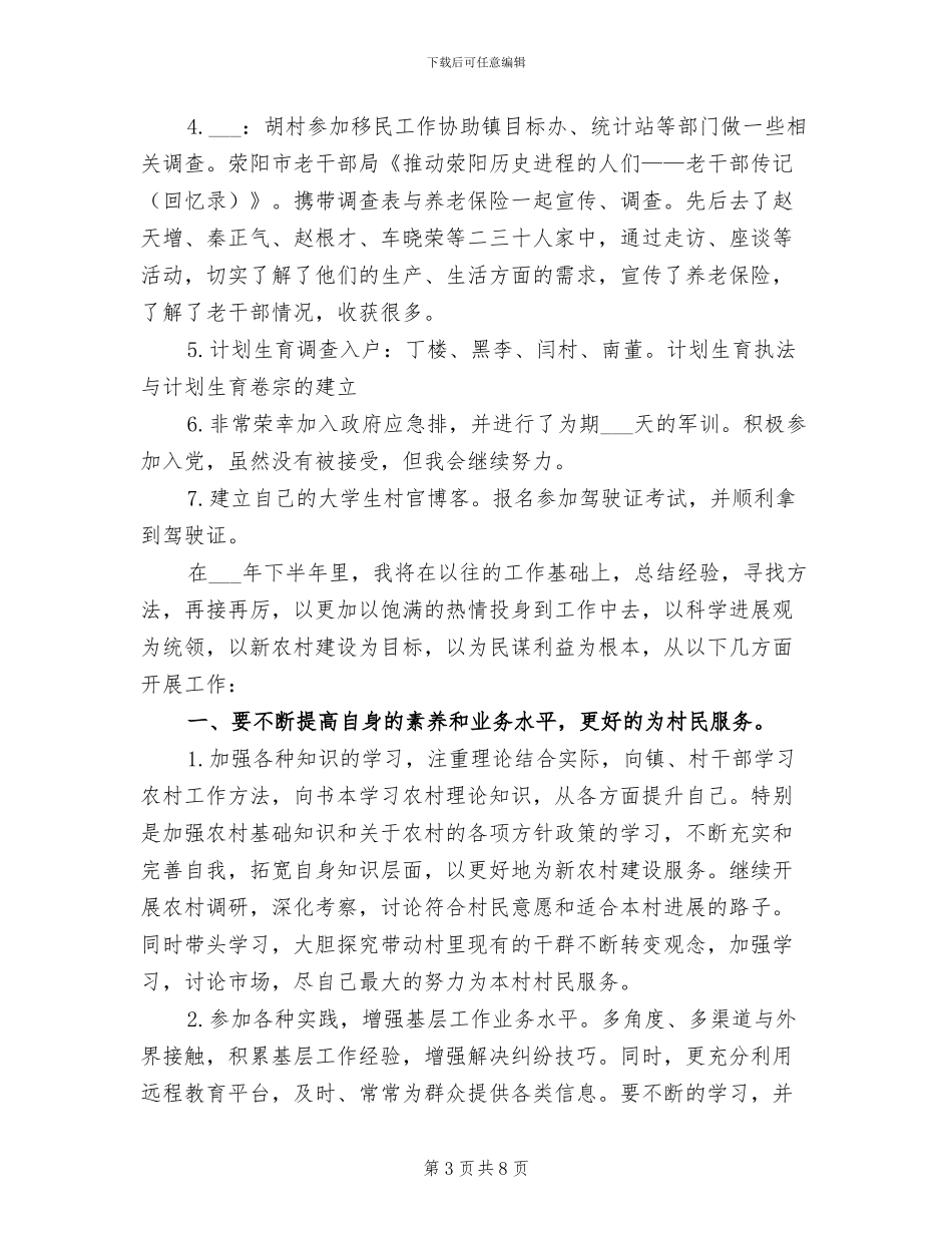 2024年村主任任期内工作总结_第3页