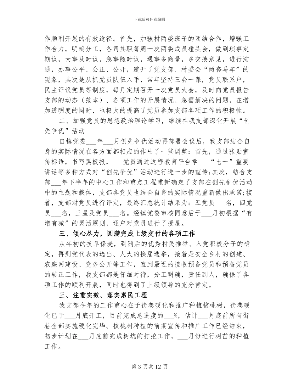 2024年村委会干部工作年度总结_第3页