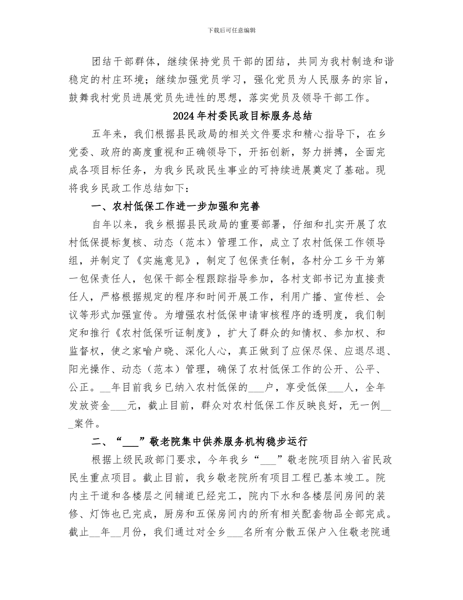 2024年村委村支部工作总结_第2页