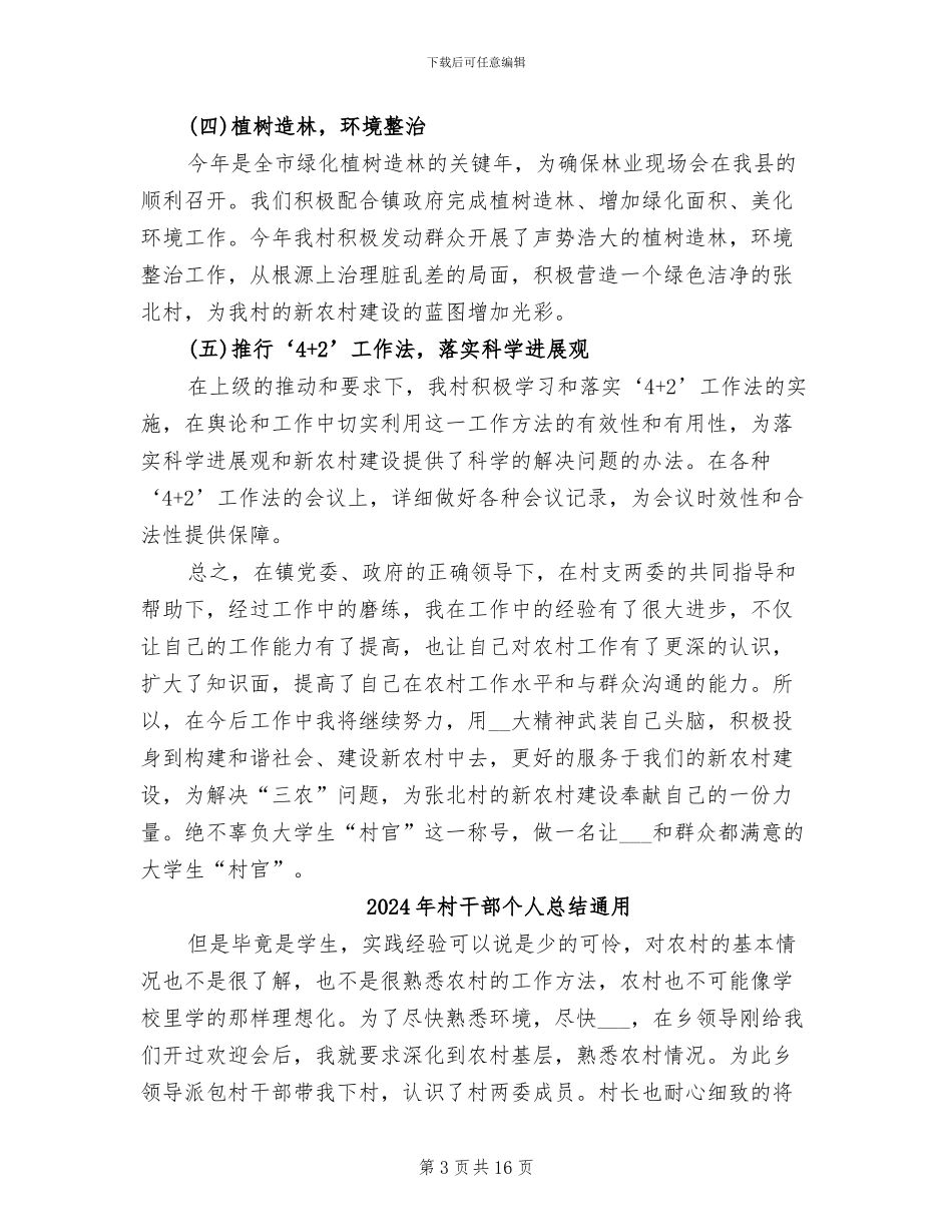 2024年村干部个人总结范文_第3页