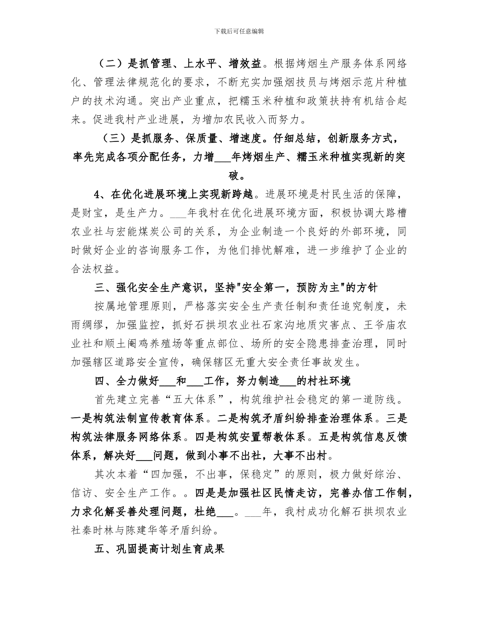 2024年村年度工作总结情况汇报_第3页