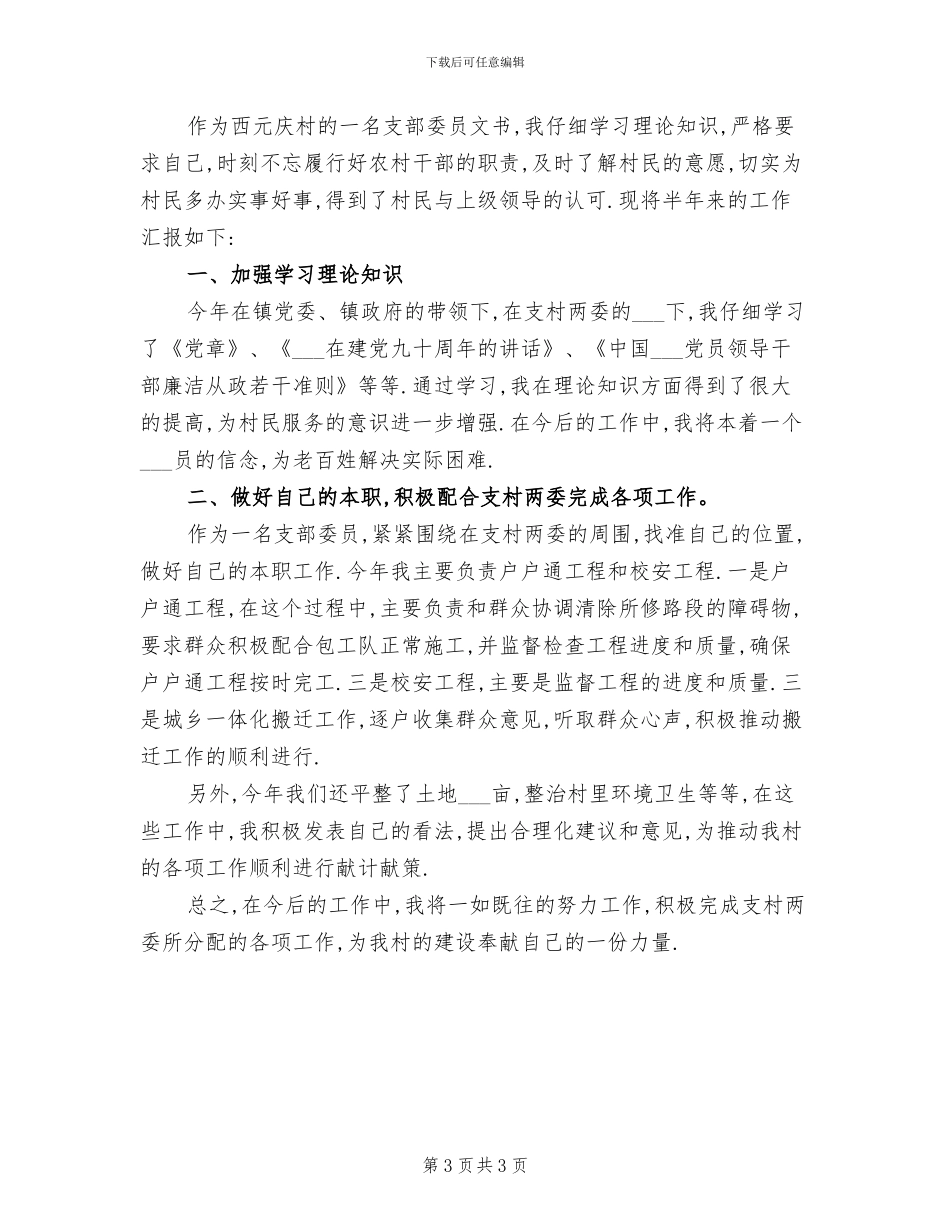 2024年村文书年度工作总结报告一_第3页