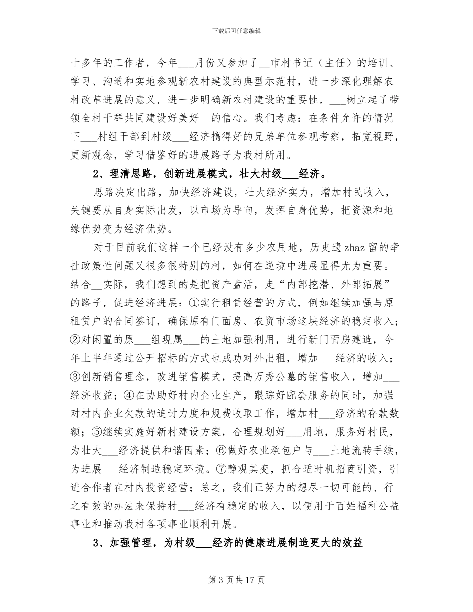 2024年村级工作总结_第3页