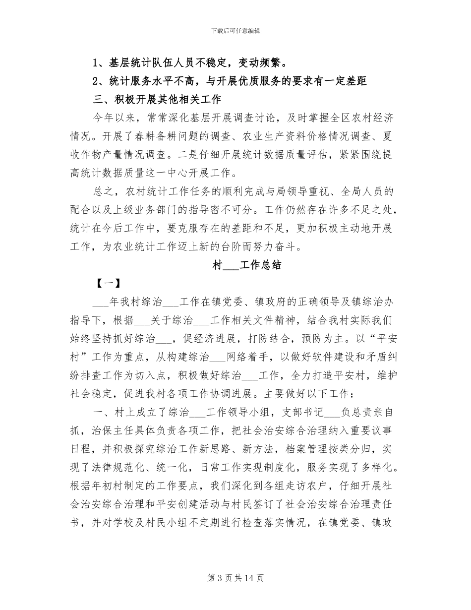 2024年村统计工作总结_第3页