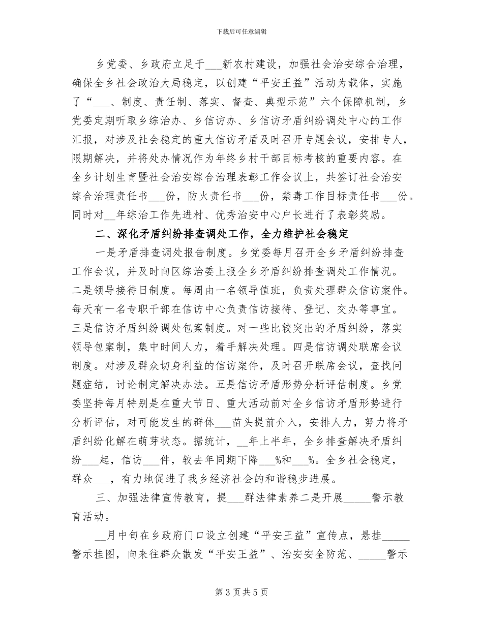 2024年村综合治理工作总结_第3页