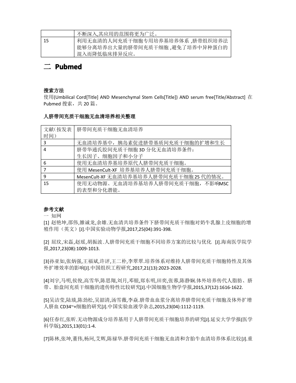 无血清培养人脐带间充质干细胞的文献整理_第2页