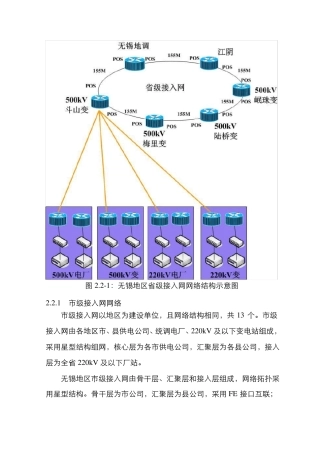 无锡地区部分110kV及以下变电站调度数据网第二汇聚点接入设备改造工程初步设计