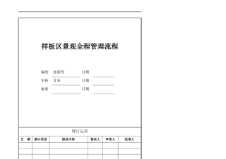 旭辉样板区景观全程管理流程