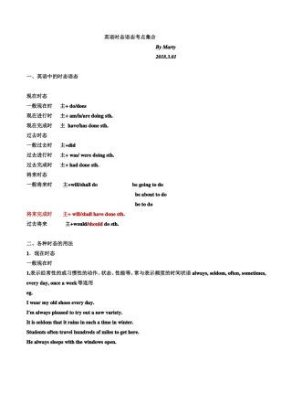 时态语态考点集合