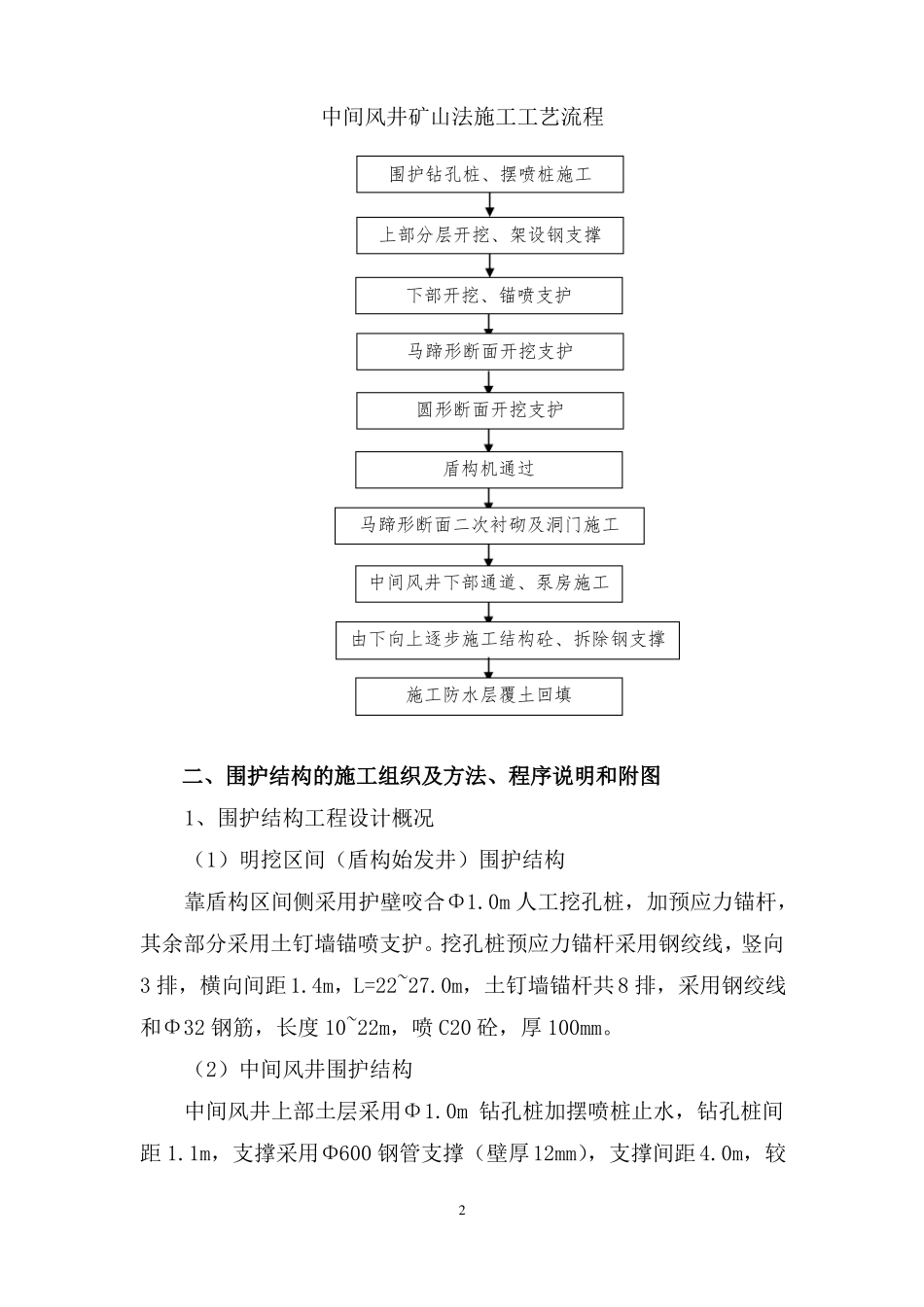 明挖盾构始发井、中间风井施工组织及方法_第2页