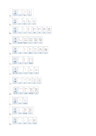 易写倒划笔的字
