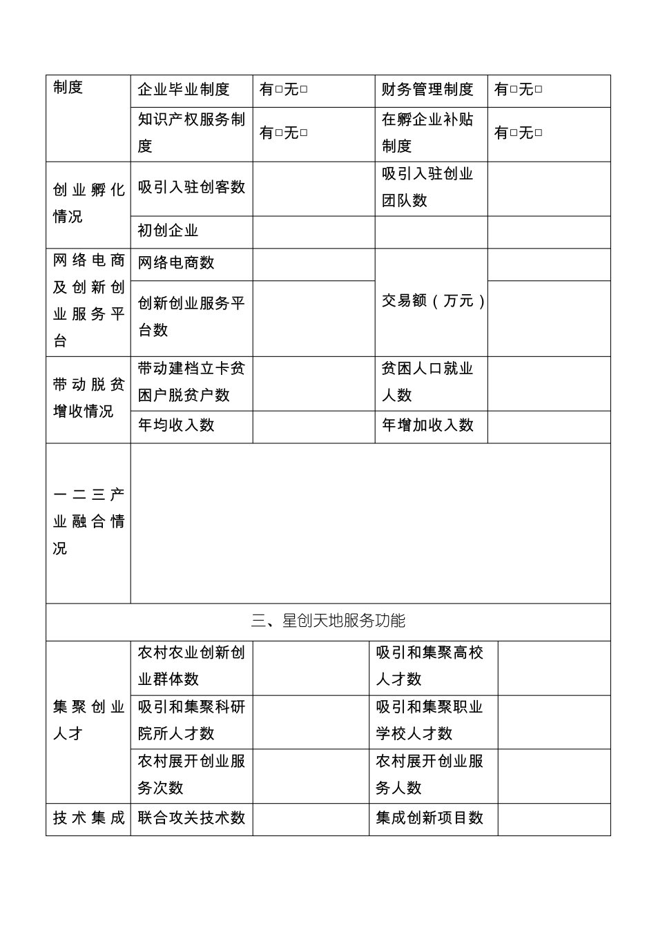 星创天地执行情况考核表_第3页